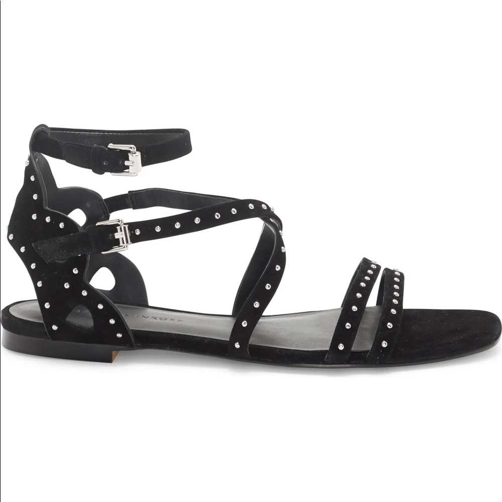 Rebecca Minkoff Black Maira Studded Sandal Size 8